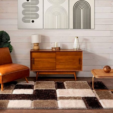 Vintage Beige Handwoven Bedroom Mat